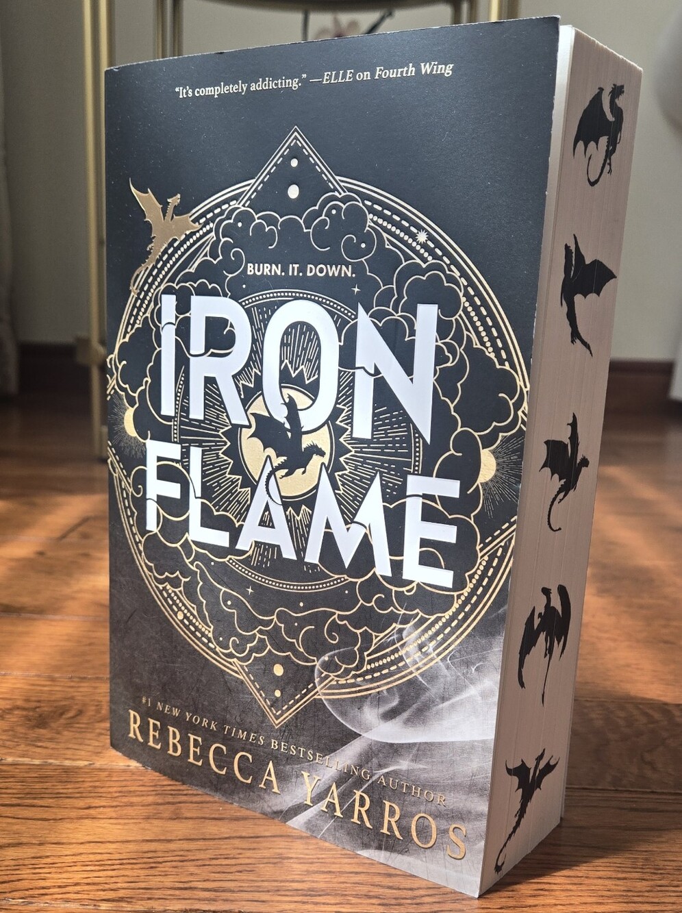 Iron Flame Paperback – Black & Gold Cover